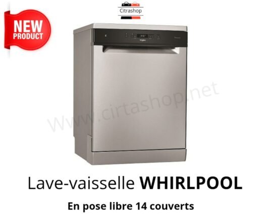 lave-vaisselle Whirlpool inox , bénéficie d'une capacité de 14 couverts, 8 programmes dont le programme 6ème Sens 🇪🇺