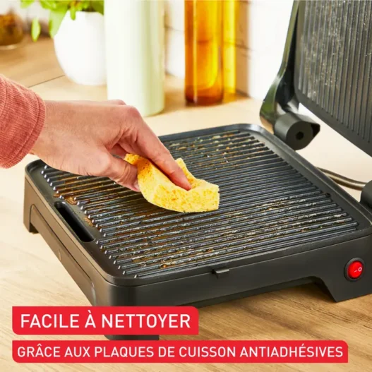 PANINEUSE GRILL MULTIFONCTIONS 3 POSITIONS SANDWICHES ET VIANDES TEFAL 2000W 2IN16 PERSSONNES MADE IN FRANCE – Image 5
