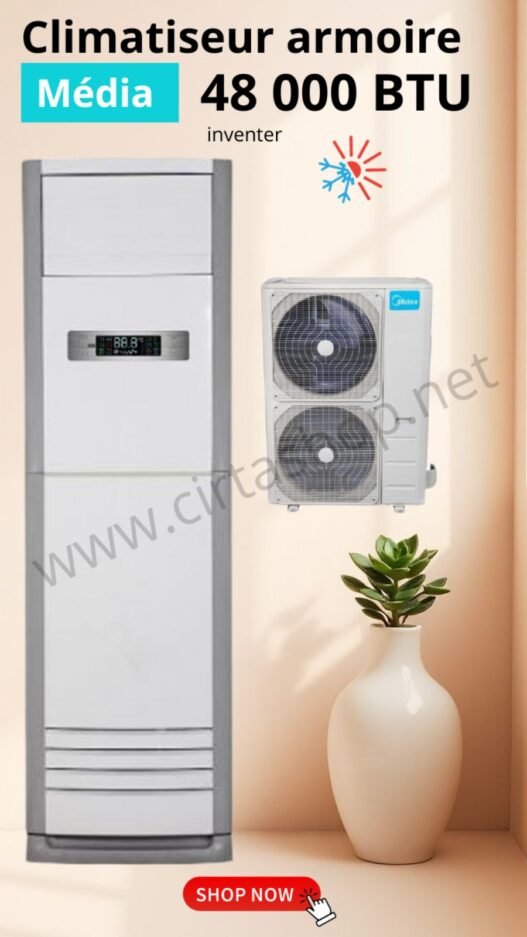 Climatiseur Armoire Midea - Chaud & Froid - 48 000 BTU