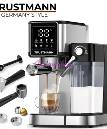 Machine à Café et lait inox 6 en 1 Multi Capsules 20 Bar