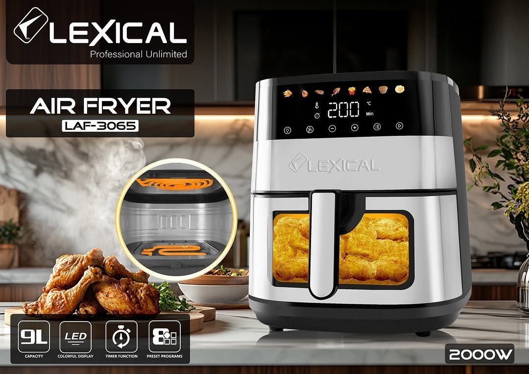 AIR FRYER 2000W 9L LEXICAL LAF-3065 🇩🇪🇩🇪