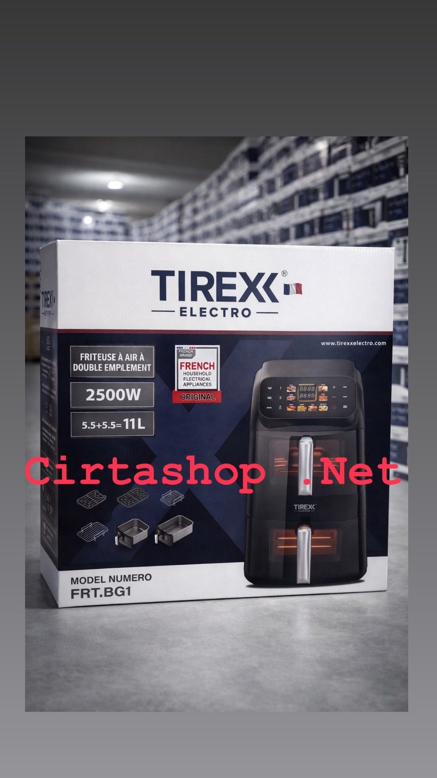 Air fry tirex 11 litre double etage 2500 wat 🇫🇷 ضمان 24 شهر