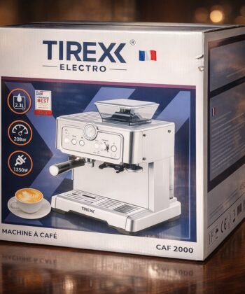 Machine A Expresso TIREX FRANCAIS Avec Moulin 1350 W 20 Bars Semi-Automatique Poudre Et Capsule 4En1 INOX COMPLET GARANTIE 24 MOI