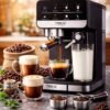 Machine cafe tirex 4in1POUDRE CAPSULE DOSSETE digital avec cappucino 1350 wat 20 bar  ضمان 24 شهر 🇫🇷🇫🇷