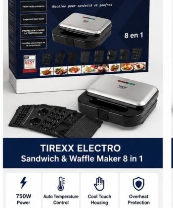 Machine TIREX sandwich et gaufres 8 en 1 آلة متعددة الوظائف لتحضير الساندويتشات والوافل 8 في 1